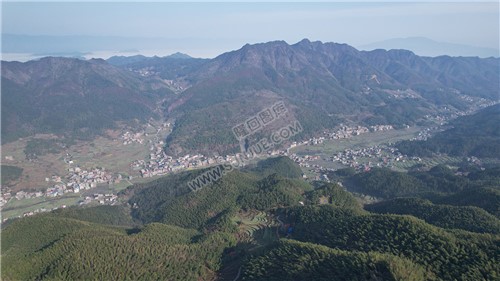 乡村的早晨，荷田玖鹅水厂航拍