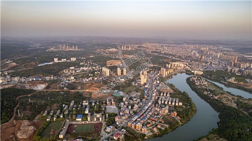 隆回县城全景