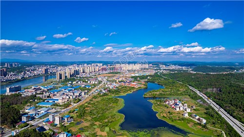 隆回城南全景航拍