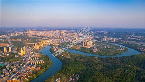 隆回全景航拍，县城全景