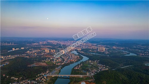 隆回全景航拍，县城全景