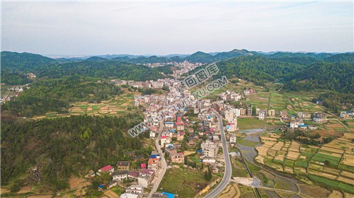 航拍老长铺街道