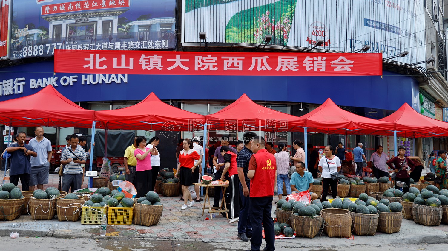 北山镇大院西瓜展销会