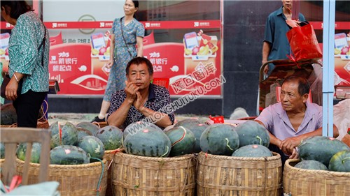 北山镇大院西瓜展销会