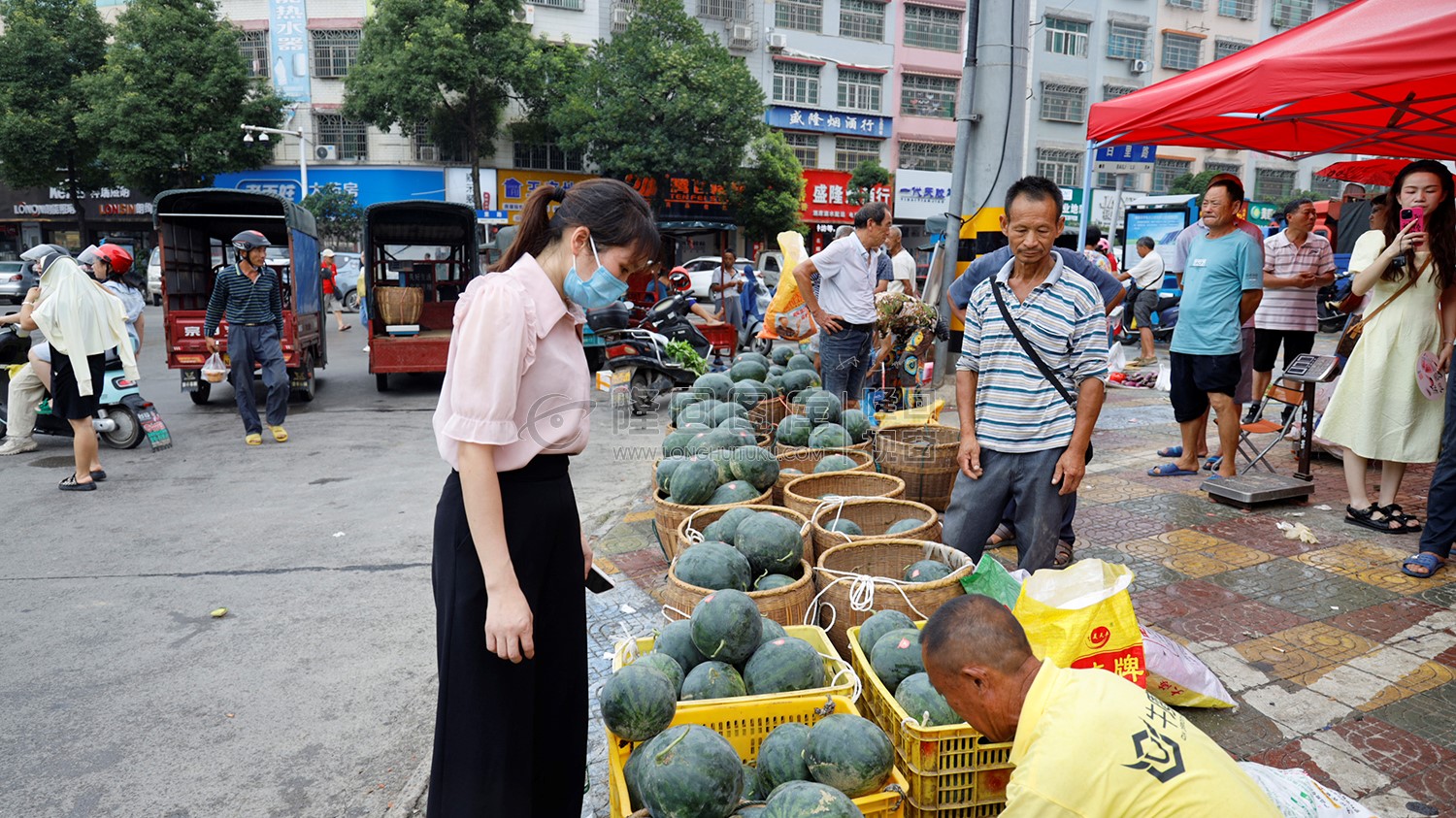 北山镇大院西瓜展销会