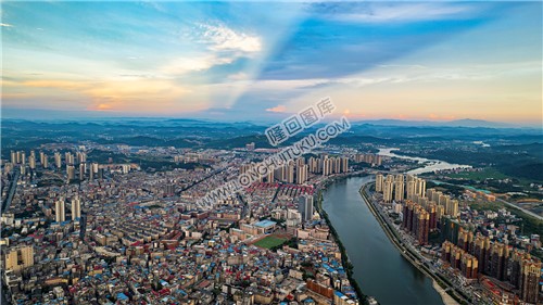 隆回县城日落风光