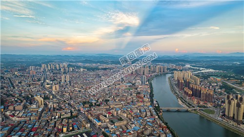 隆回县城日落风光