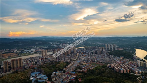 隆回县城日落风光