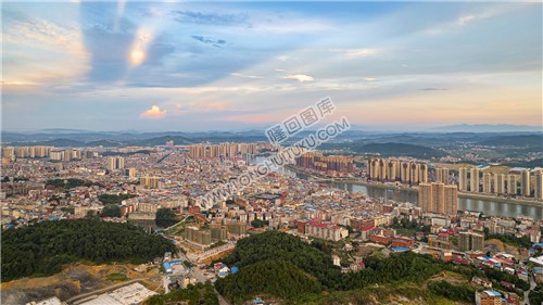 隆回县城日落风光