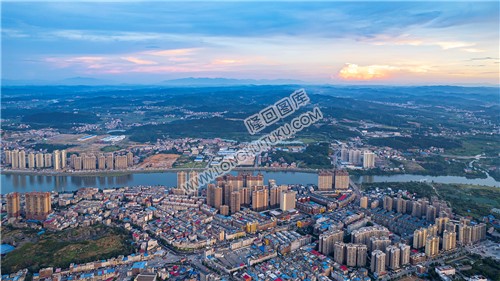 隆回县城日落风光