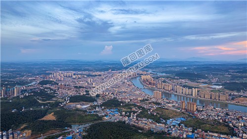 隆回县城日落风光