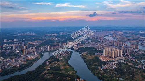 隆回城西看县城全景