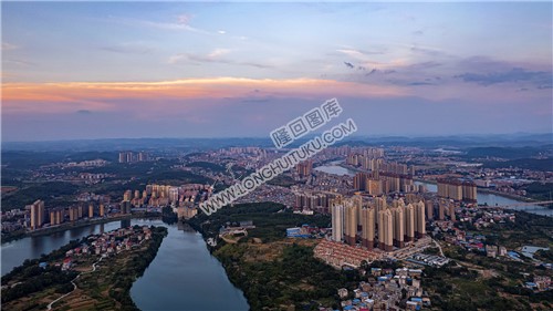 隆回城西看县城全景