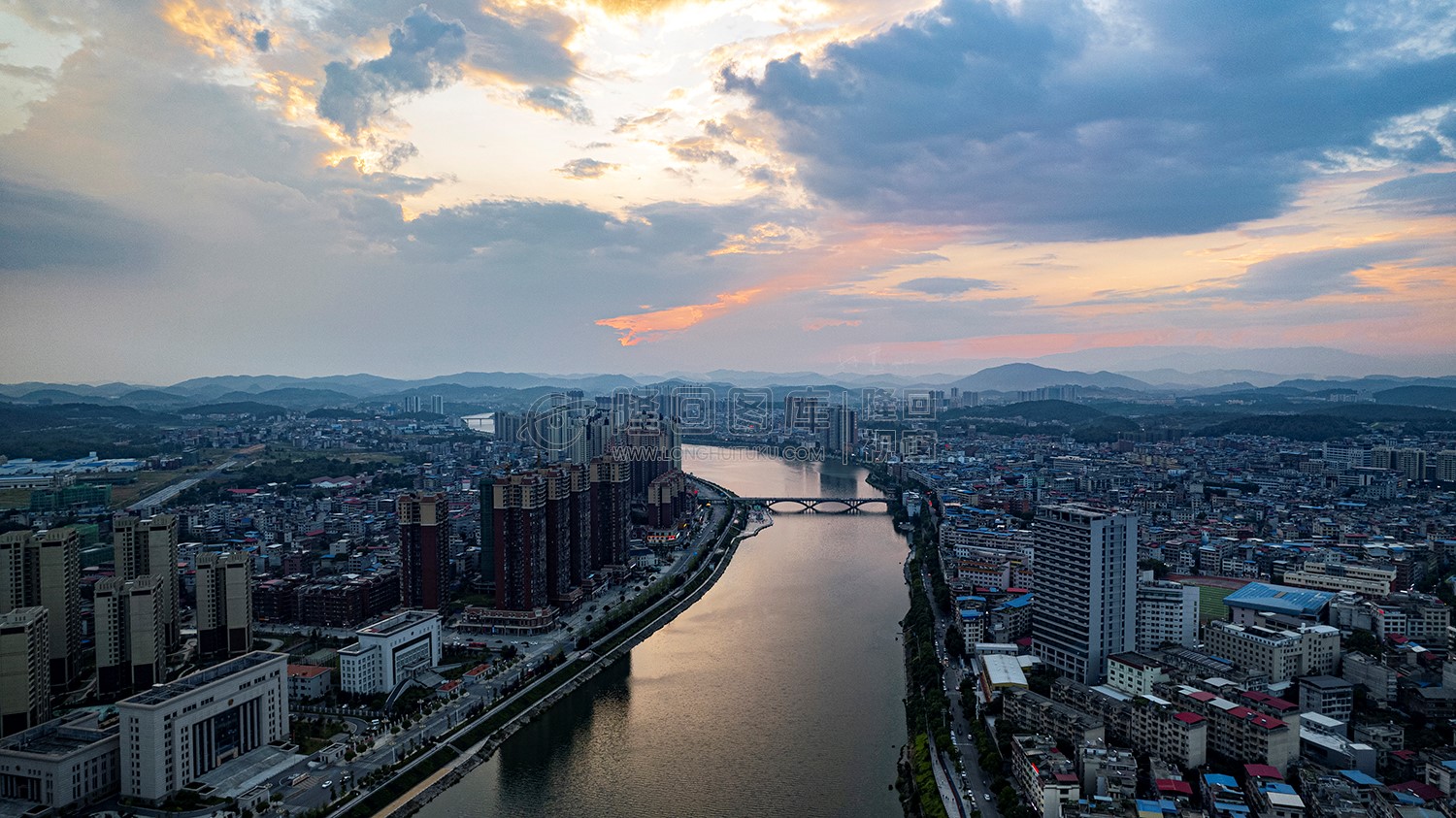 隆回县城落日余晖