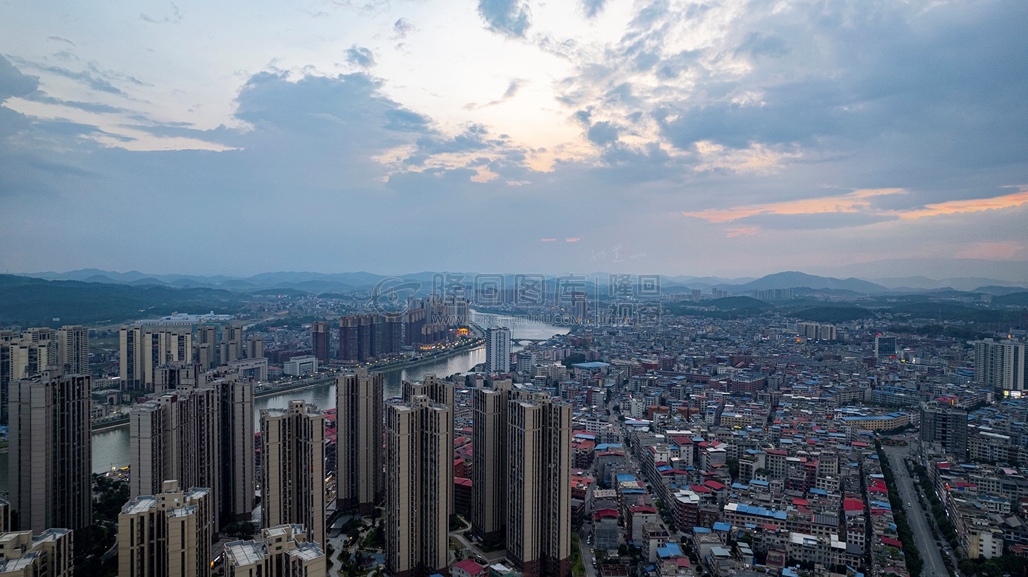 隆回县城落日余晖