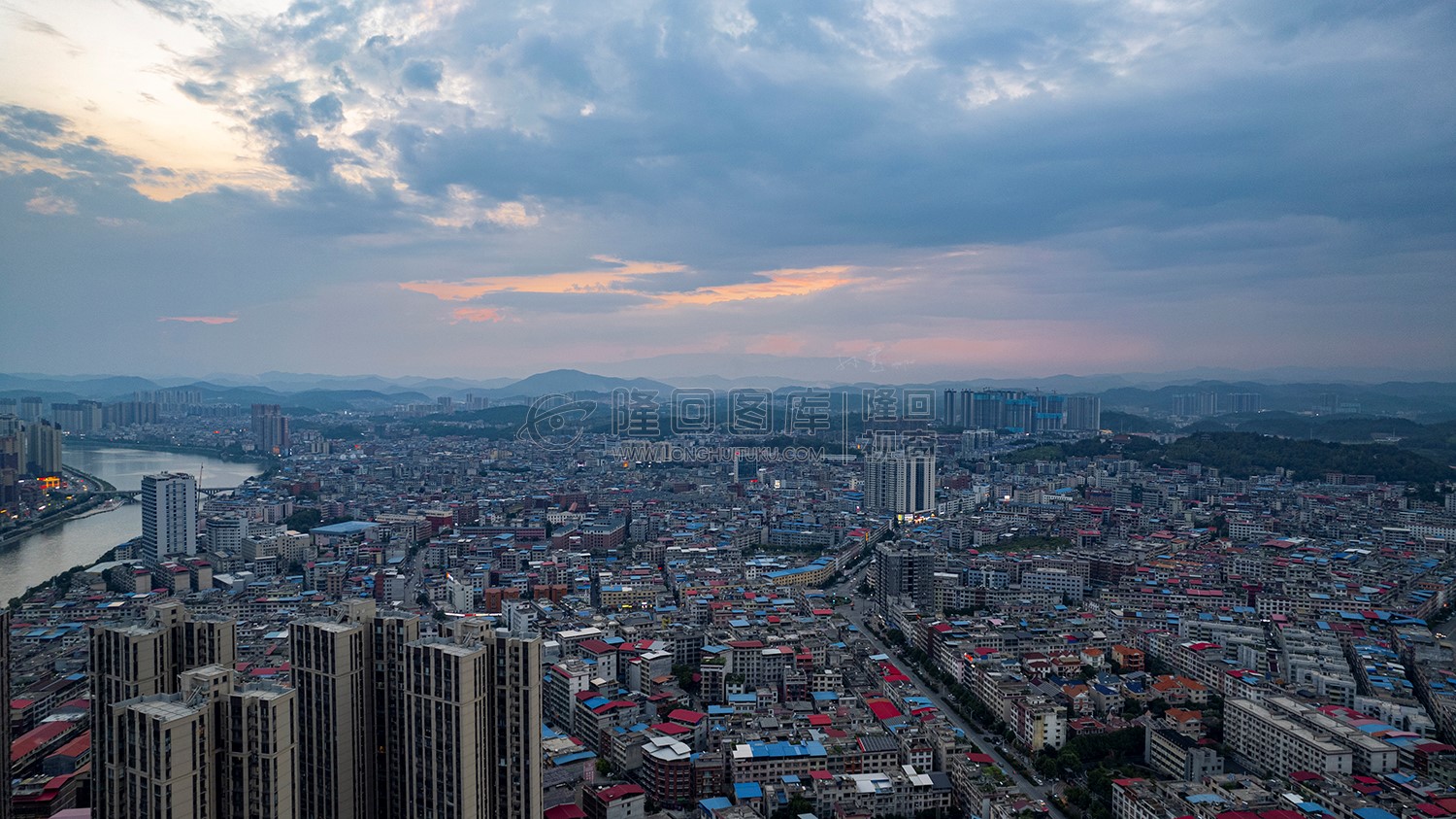 隆回县城落日余晖