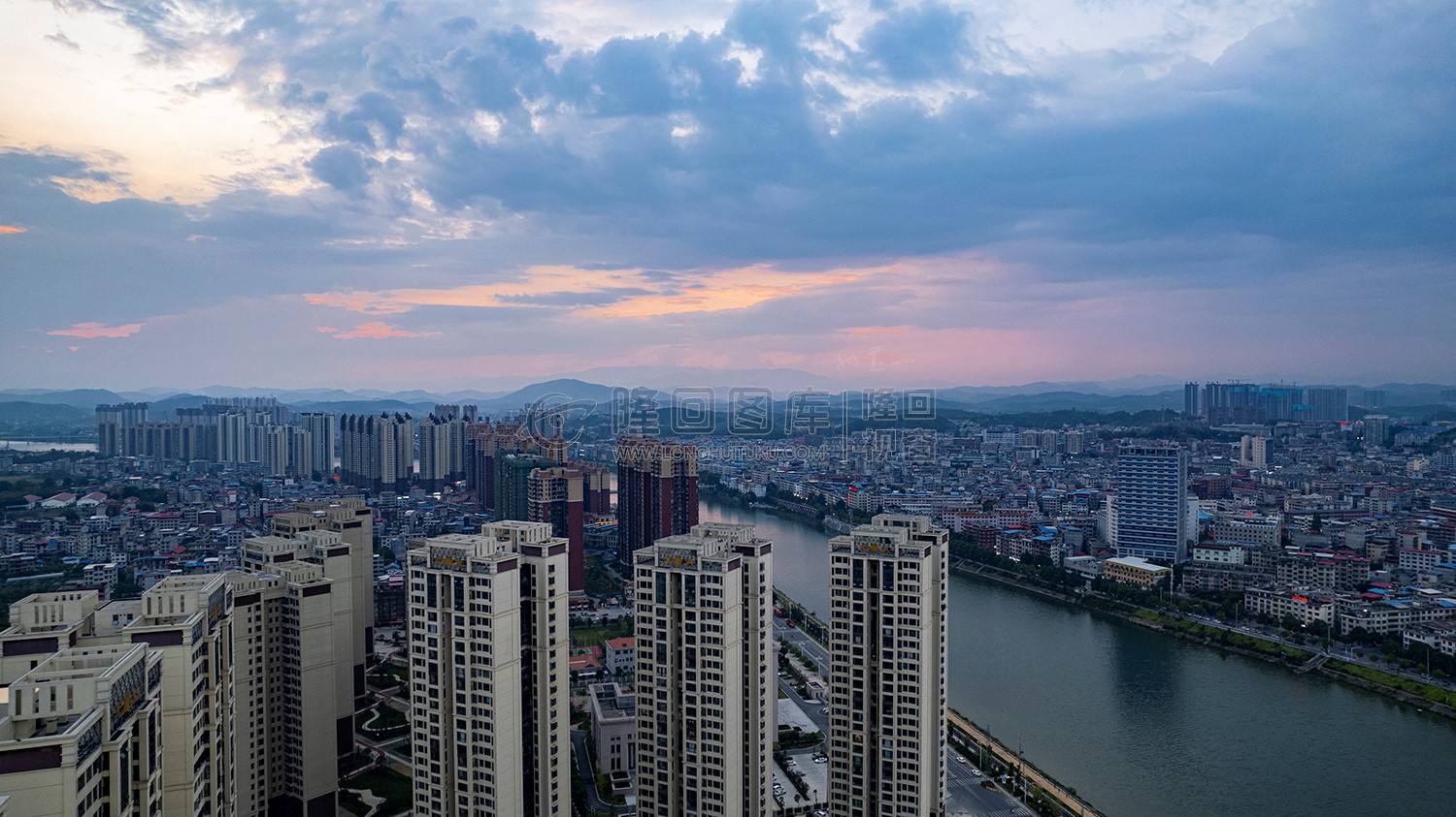 隆回县城落日余晖