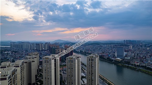 隆回县城落日余晖