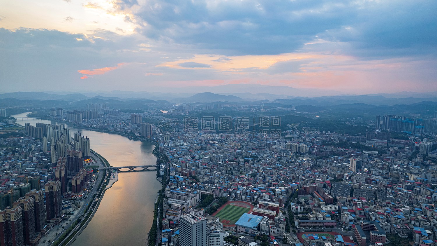 隆回县城落日余晖