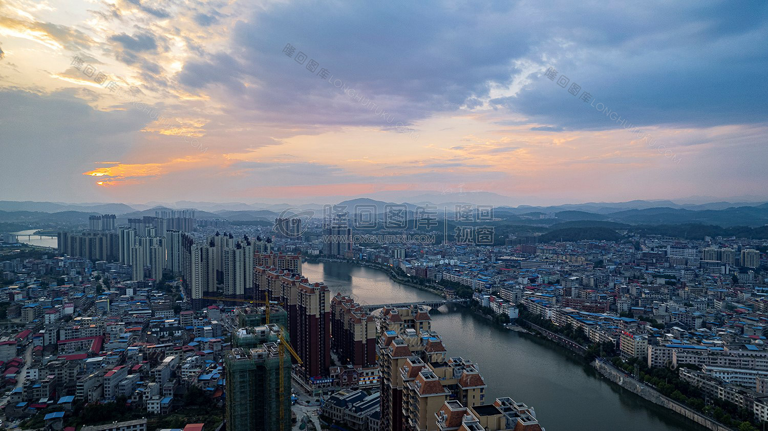 隆回县城落日余晖