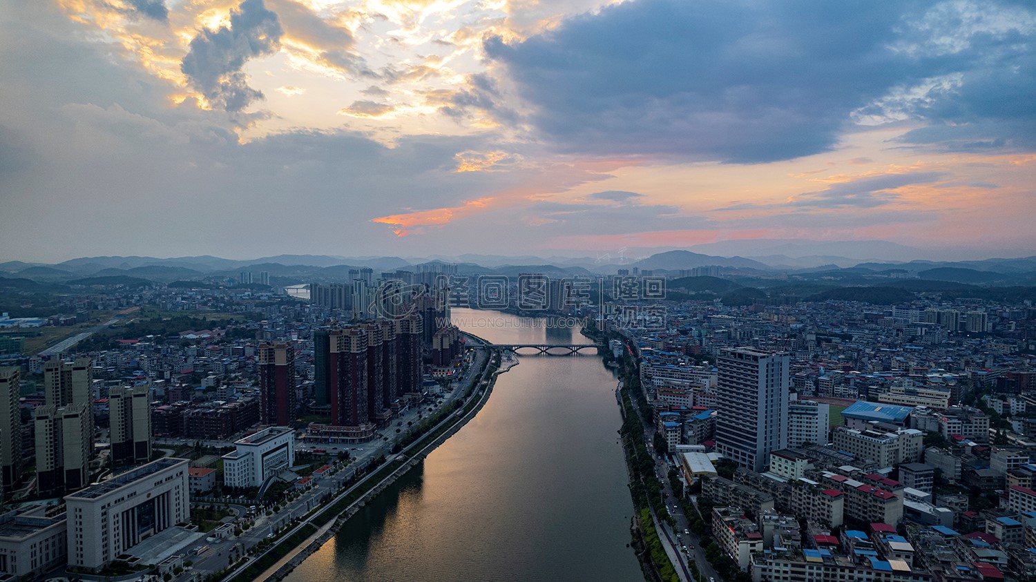 隆回县城落日余晖