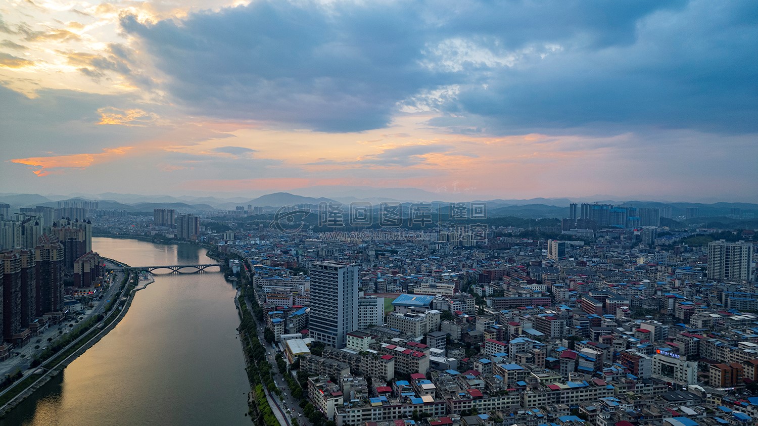 隆回县城落日余晖