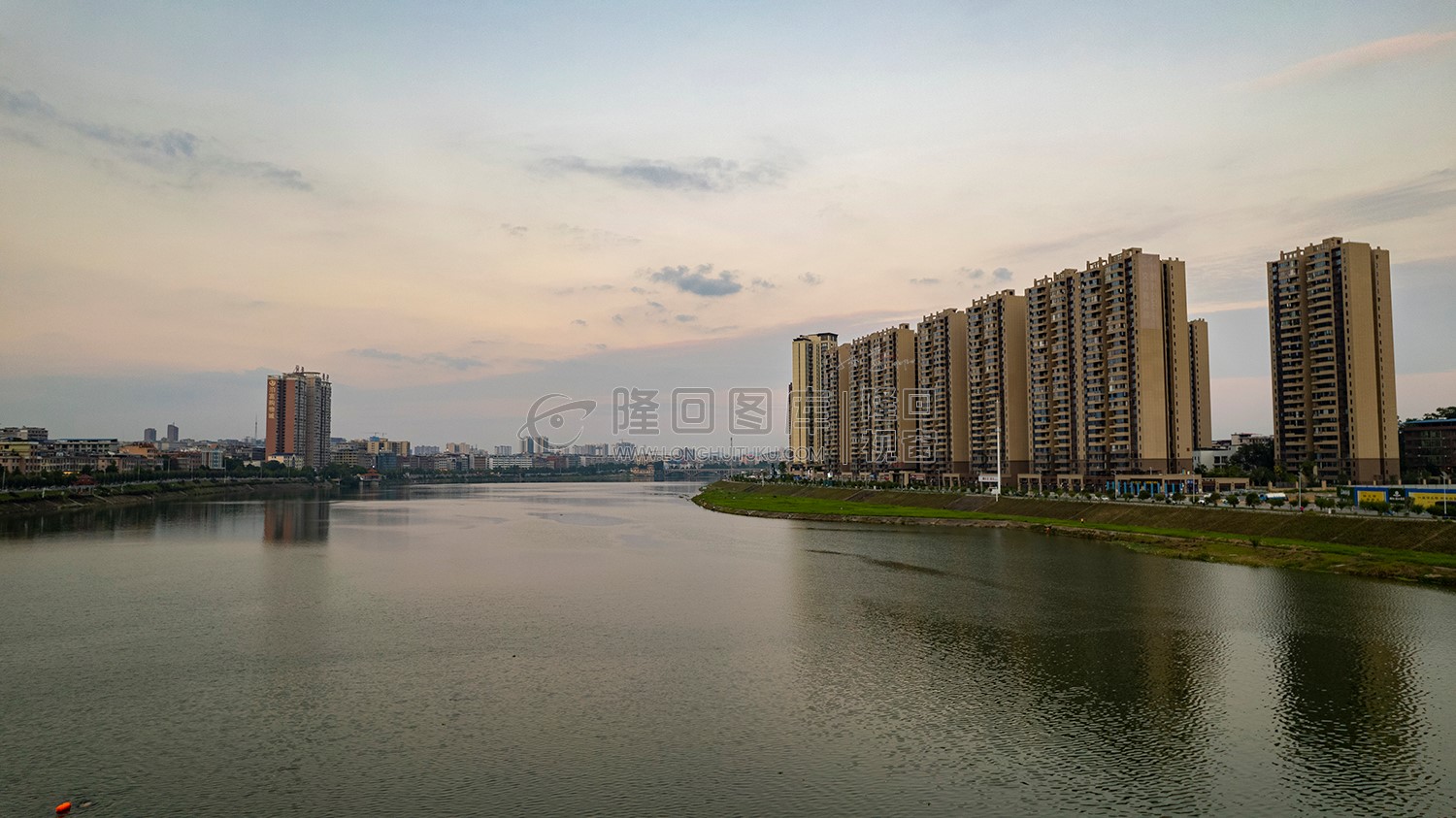 隆回赧水河夕阳风景