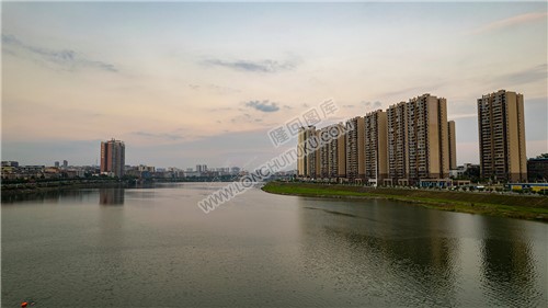 隆回赧水河夕阳风景