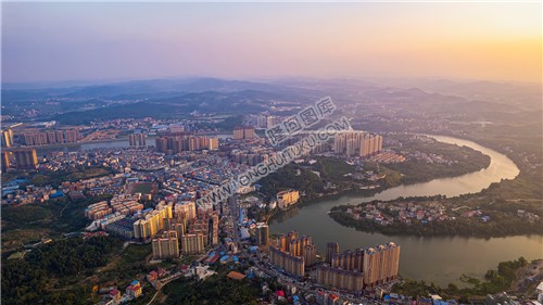 隆回县城夕阳风光