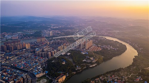 隆回县城夕阳风光