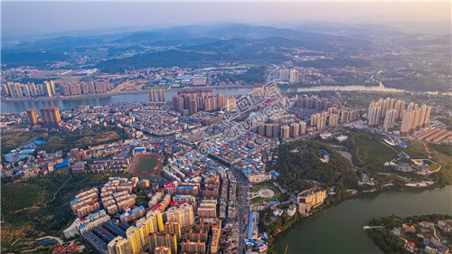 隆回县城夕阳风光