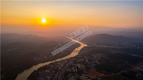 隆回县城夕阳风光