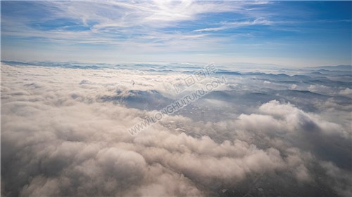 隆回县城上空云海