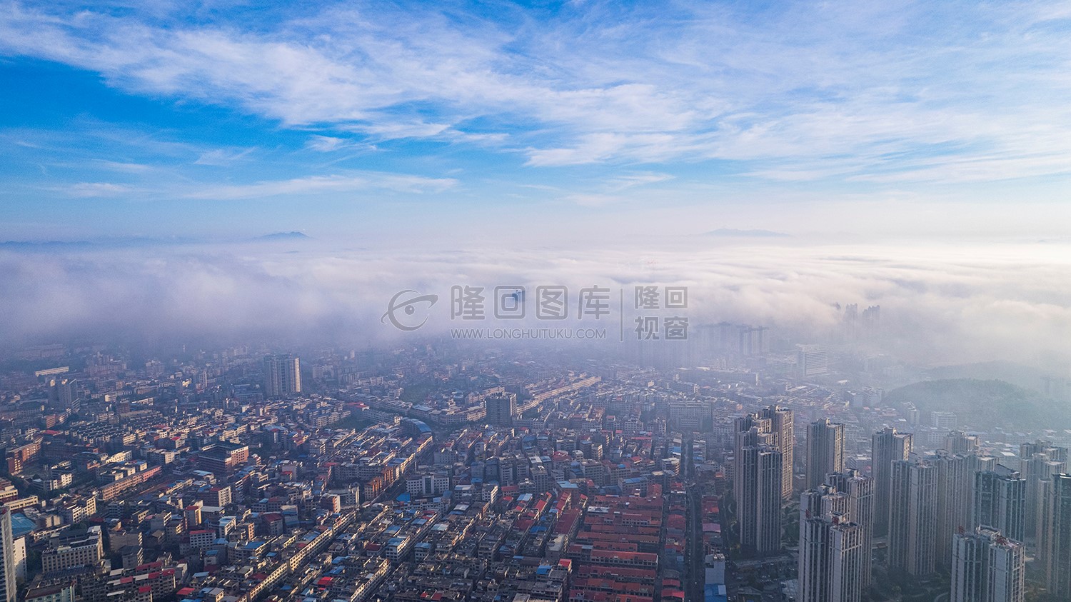 隆回紫霞园小区上空