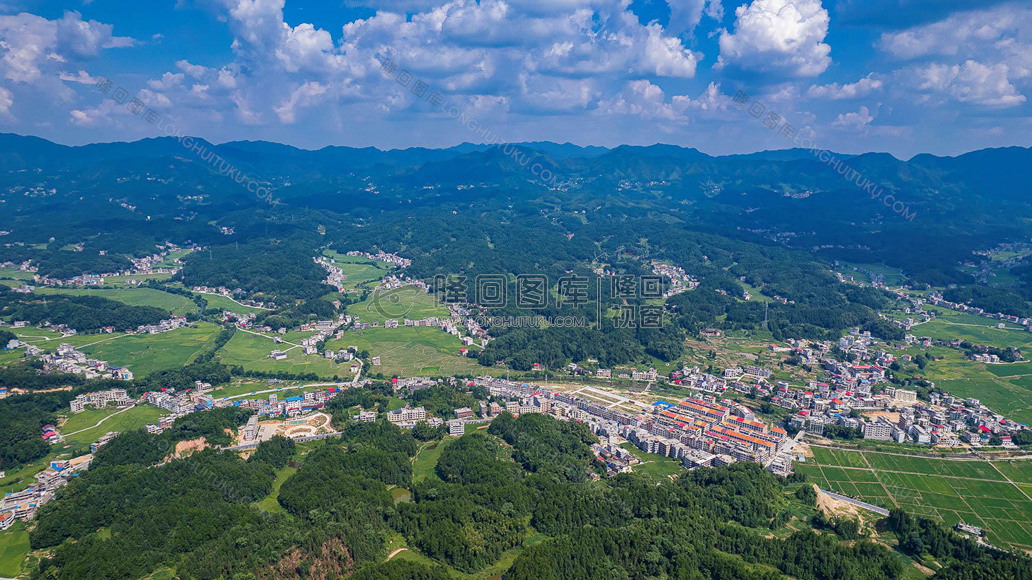 高空航拍七江镇