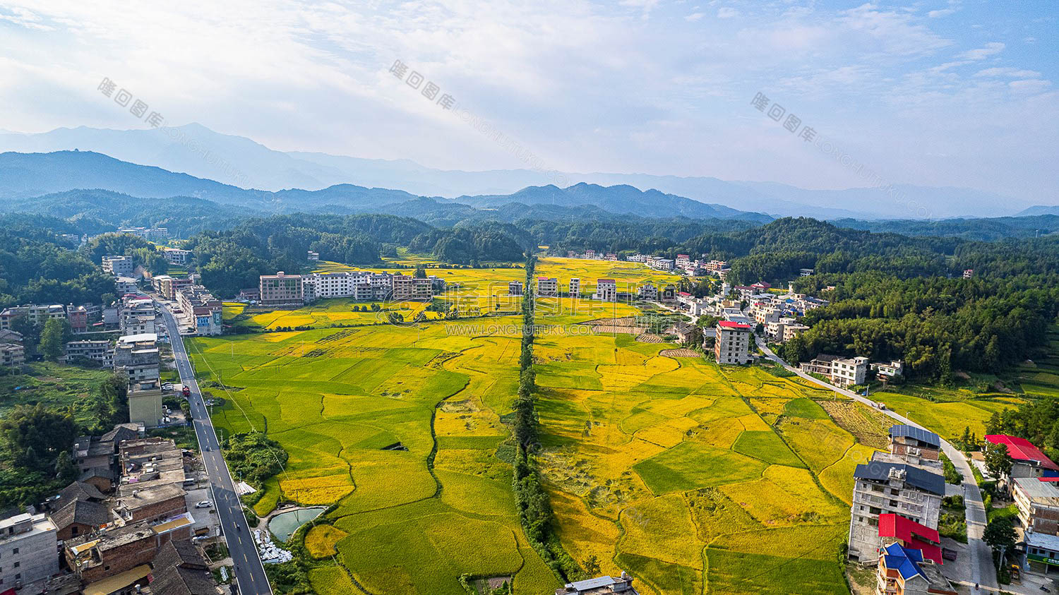 鸭田镇的秋收风光