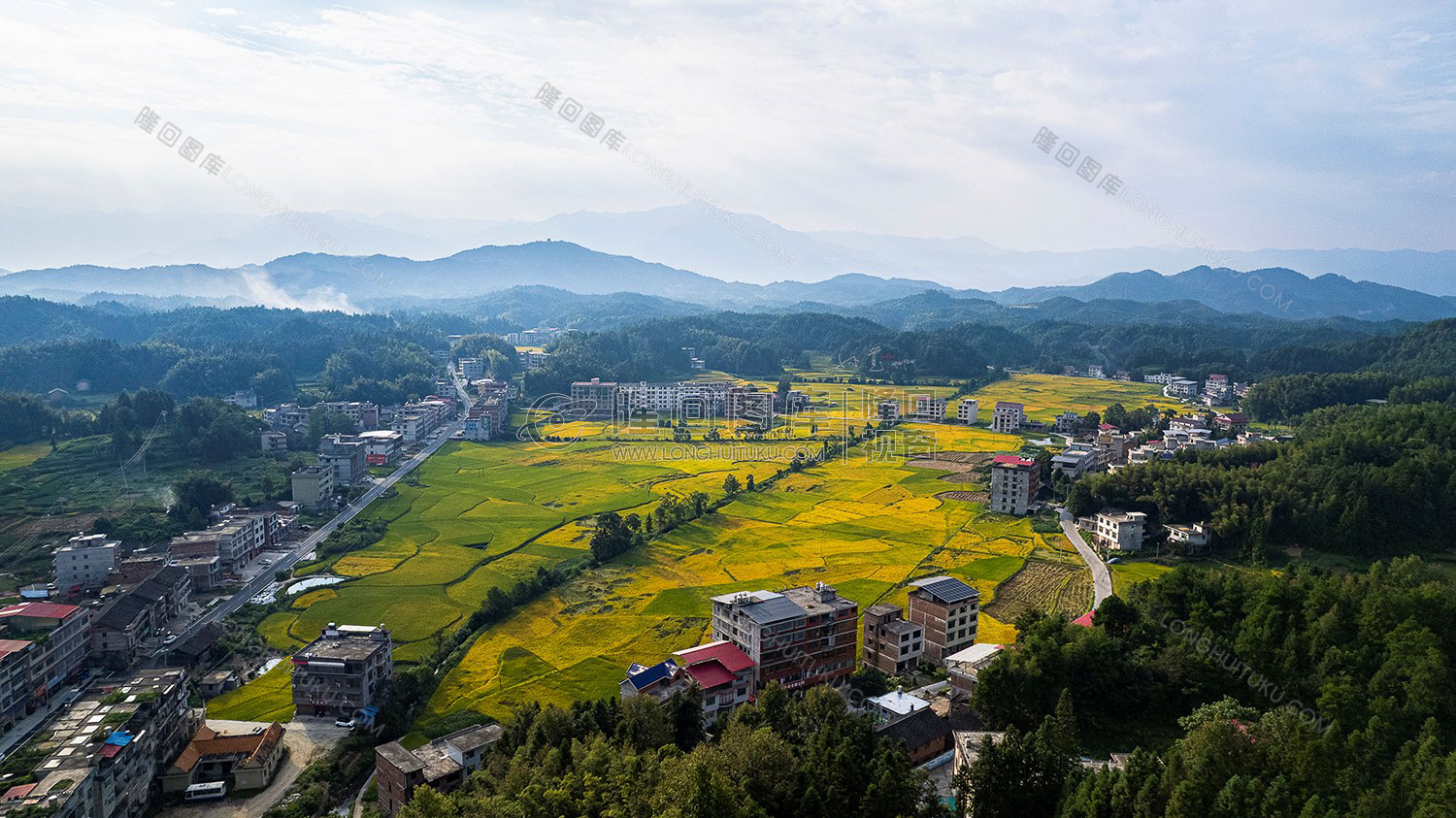 鸭田镇的秋收风光