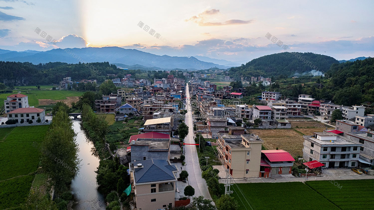 荷田乡村田园风光