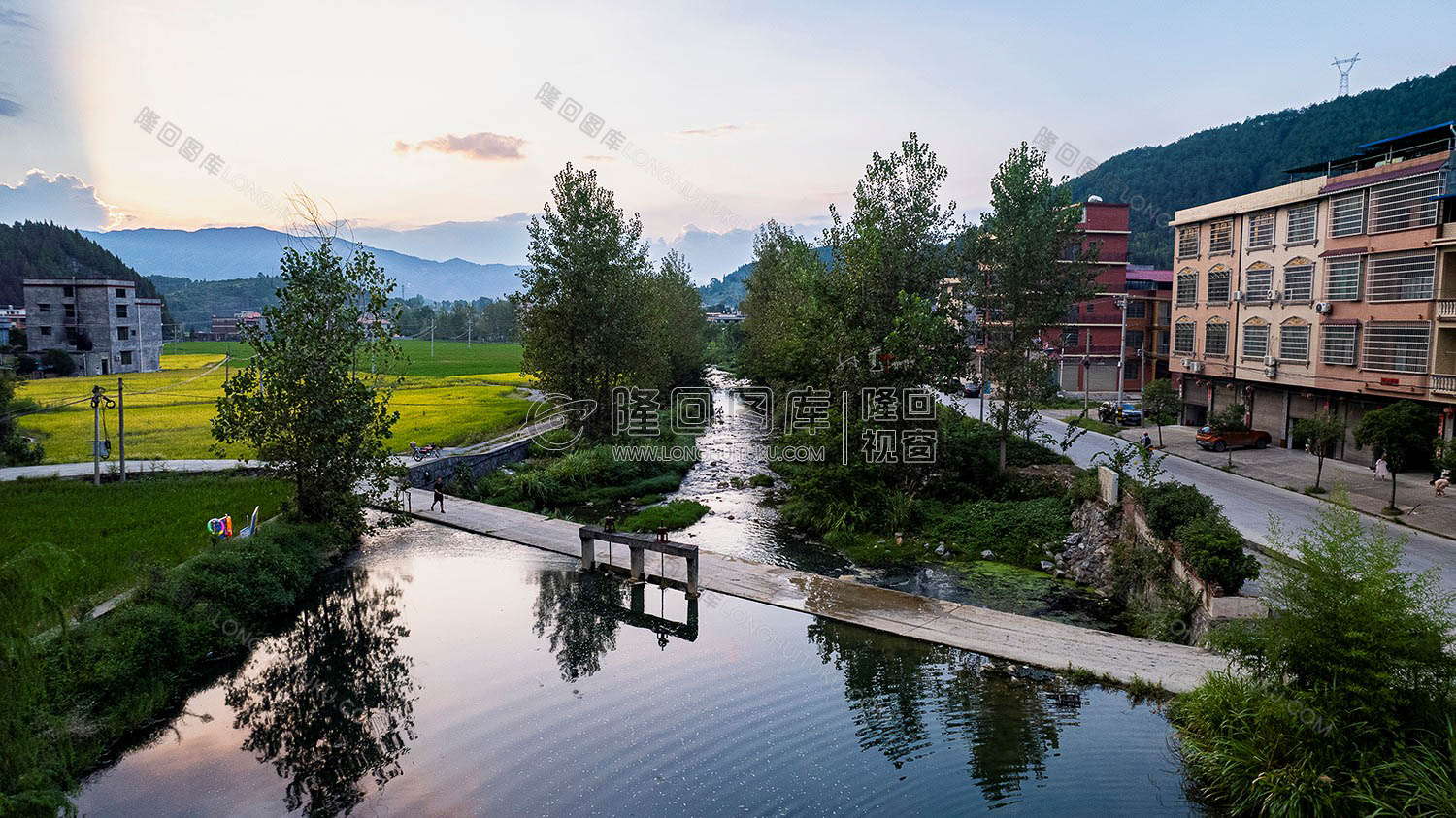 荷田乡村田园风光