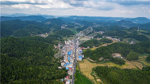 航拍沙子坪村街道
