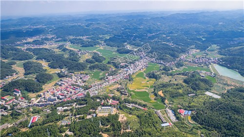 岩口镇城镇航拍