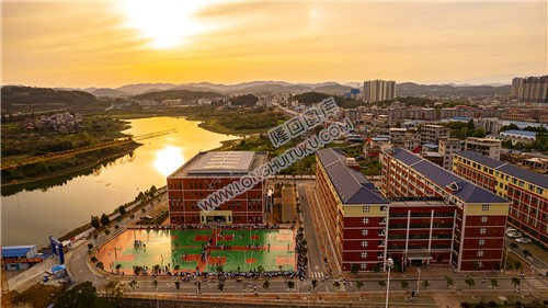 隆回九中夕阳美景