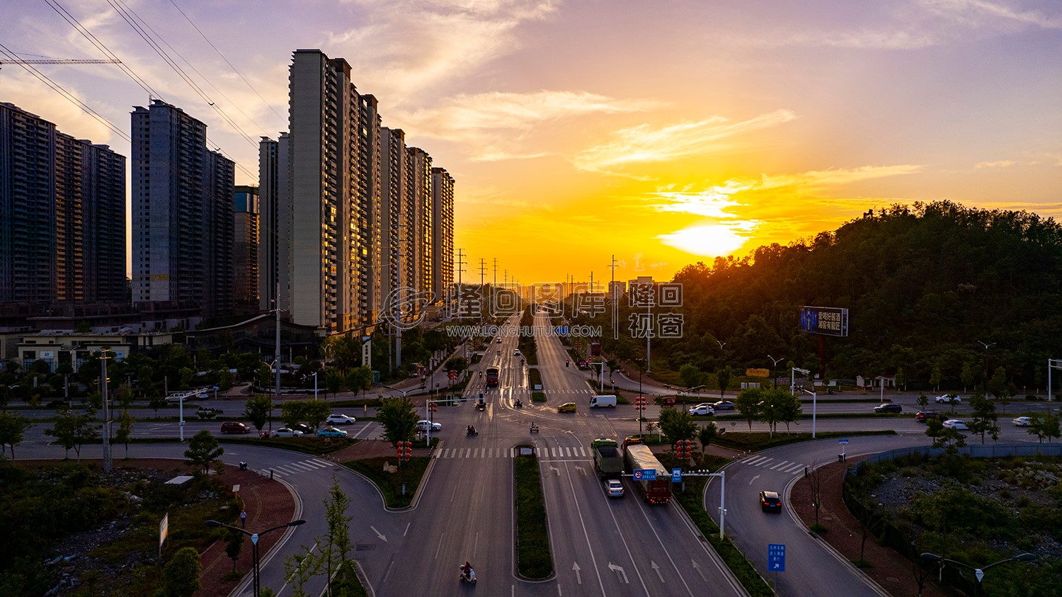 隆回大道夕阳美景