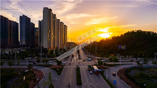 隆回大道夕阳美景