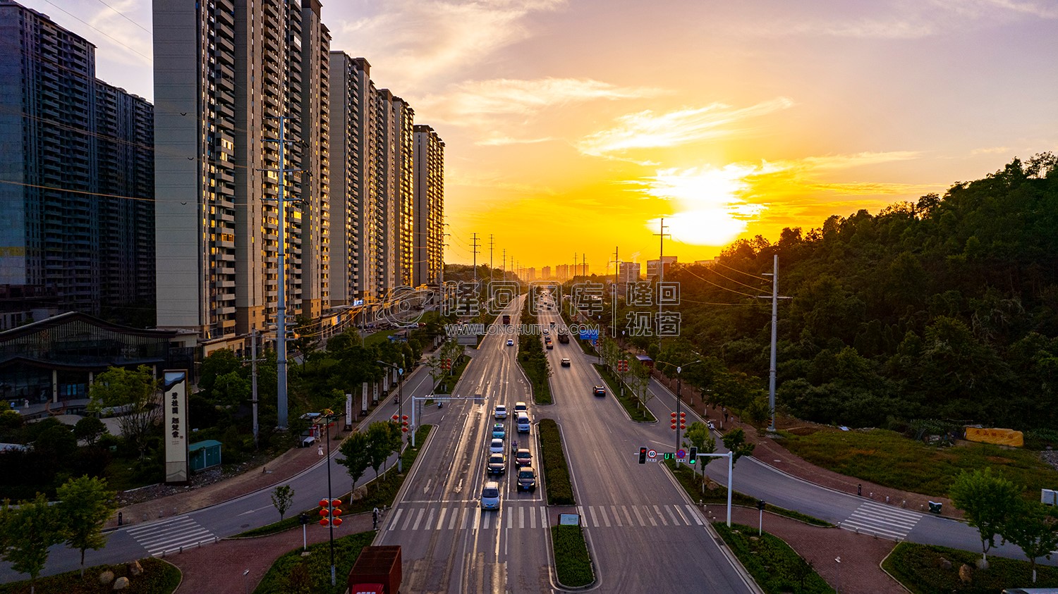 隆回大道夕阳美景