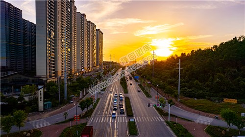 隆回大道夕阳美景