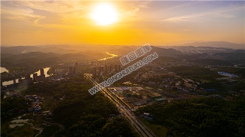 隆回大道二中方向夕阳美景