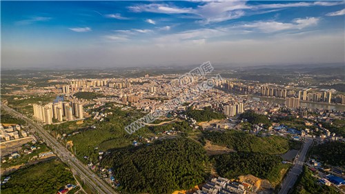 隆回城北方向看县城