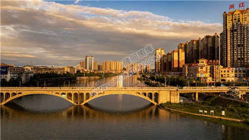 隆回大桥夕阳风光