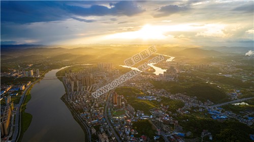 隆回县城夕阳